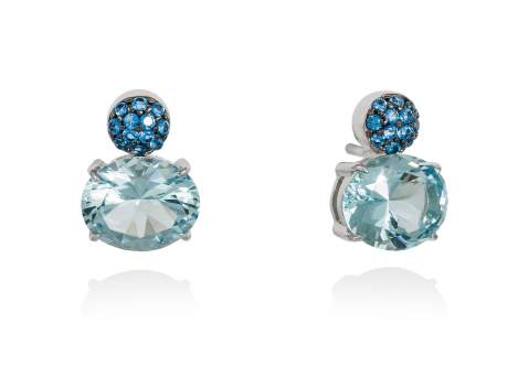 Earrings PARADISE Blue in silver