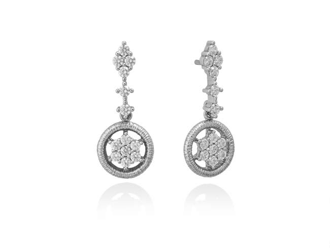 Earrings PARIS in silver de Marina Garcia Joyas en plata Earrings in rhodium plated 925 sterling silver and cubic zirconia