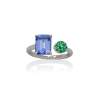 Ring PARADISE Oval Blau in silber