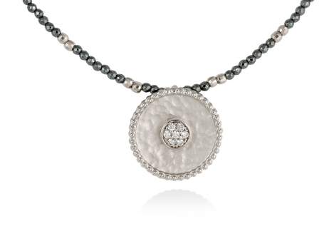 Necklace SIDNEY White in silver