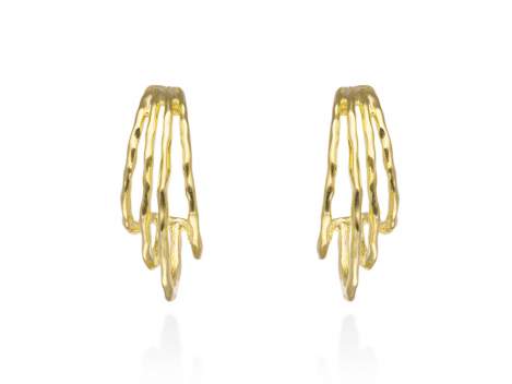 Earrings Flow  in golden silver
