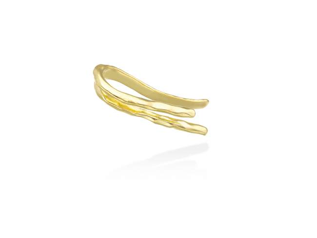 Clip Earring Flow doble  in golden silver de Marina Garcia Joyas en plata Clip Earring in 18kt yellow gold plated 925 sterling silver. (size: 26 x 7 mm)