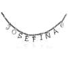 Necklace NAME Grey in silver