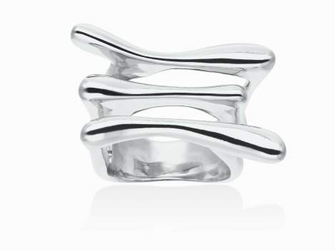 Ring Flow triple  in silver