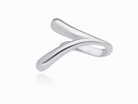 Clip Earring Flow doble  in silver