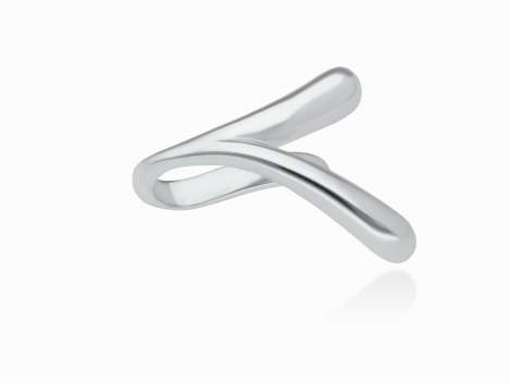 Clip Earring Flow doble  in silver