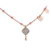 Necklace ALISS Cognac in rose silver