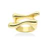 Ring Flow doble  in golden silver
