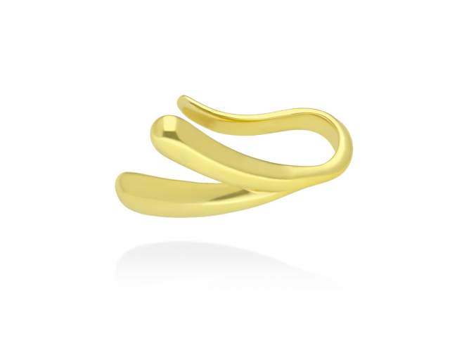 Clip Earring Flow doble  in golden silver de Marina Garcia Joyas en plata Clip Earring in 18kt yellow gold plated 925 sterling silver. (size:  2,5 x 2 cm.)