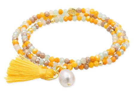 Bracelet ZEN MUSTARD with pearl