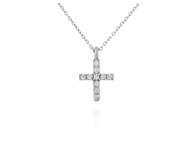 Necklace in 18kt. Gold and diamonds de Marina Garcia Joyas en plata Necklace in rodhium plated 18kt white gold with 10 diamonds carat total weight 0.06  (Color: Top Wesselton (G) Clarity: SI).(length: 42-45 cm.)