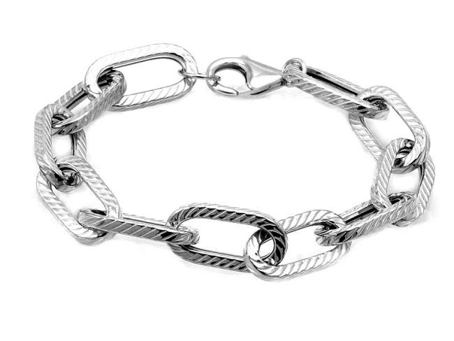 Bracelet Link  in silver de Marina Garcia Joyas en plata Bracelet in rhodium plated 925 sterling silver. (wrist size: 19 cm.)