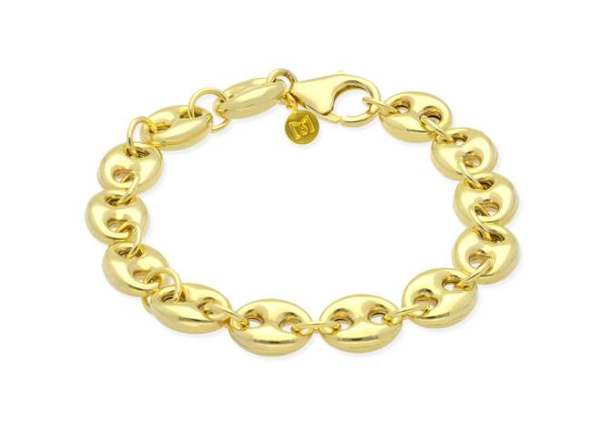 Bracelet Link calabrote  in golden silver de Marina Garcia Joyas en plata Bracelet in 18kt yellow gold plated 925 sterling silver. (wrist size: 19 cm.)