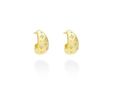 Earrings Chiquita  in golden silver
