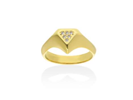 Ring Chiquito triángulo  in silber vergoldet