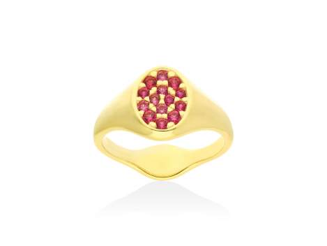 Ring Chiquito sello  in silber vergoldet