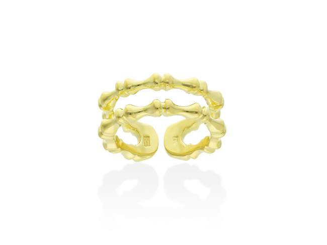 Ring Flow  in golden silver de Marina Garcia Joyas en plata Ring in 18kt yellow gold plated 925 sterling silver.  