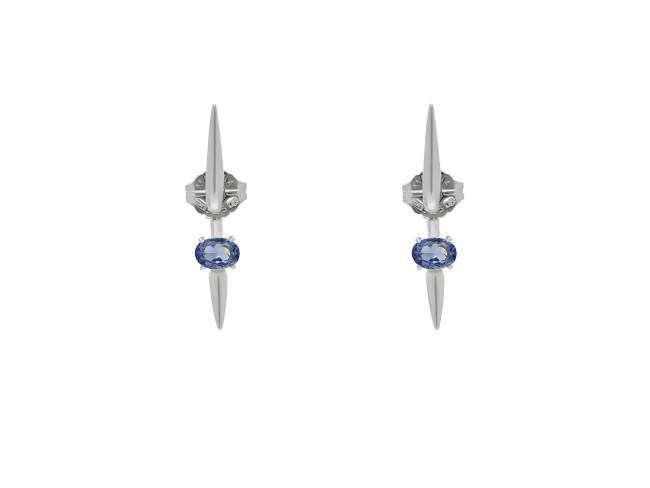 Ohrringe Galaxy pincho blau in silber de Marina Garcia Joyas en plata Ohrringe in Silber (925) rhodiniert mit Synthetischenn in 