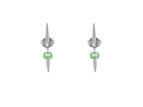 Earrings Galaxy pincho green in silver