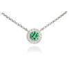 Necklace MAUI Green in silver
