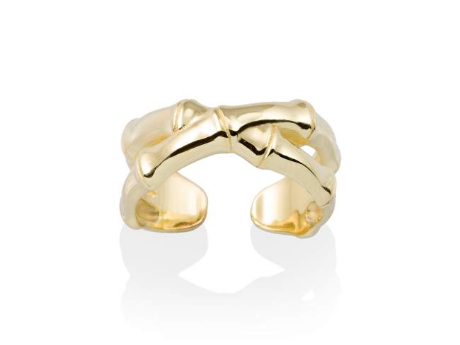 Ring BAMBOO  in silber vergoldet de Marina Garcia Joyas en plata Ring in Silber (925) vergoldet in 18 Karat Gelbgold.  