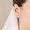 Earrings MEGAN White in silver