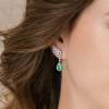 Earrings ELLA Green in silver