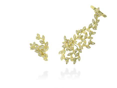 Earrings Chantilly XL  in golden silver