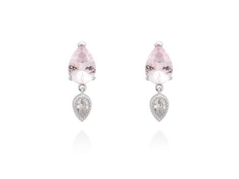 Earrings IRIA pink in silver