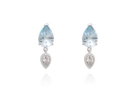 Earrings IRIA aquamarine in silver