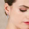 Earrings LORENA White in silver