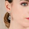 Earrings DANIELA White in silver