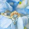 Ring CONSTANZA blue in golden silver