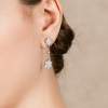 Earrings ROSE White in silver