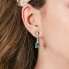 Earrings BERTA Green in silver