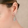 Earrings MARIAN White in silver