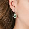 Earrings EVA Green in silver