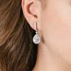 Earrings EVA White in silver