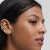 Earrings ARA  in golden silver