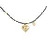 Necklace HEART  in golden silver