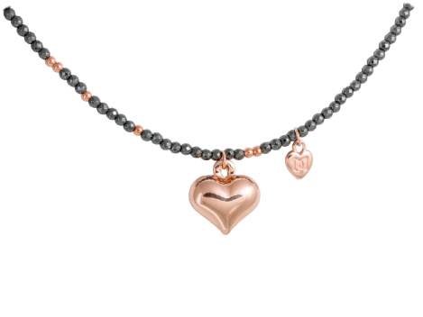 Necklace HEART  in rose silver