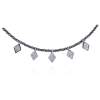 Necklace IRIS White in black silver