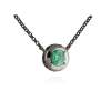 Necklace MAUI Green in black silver