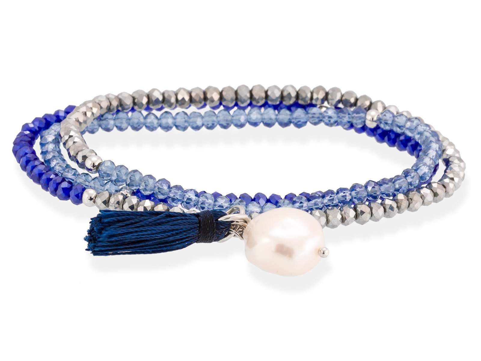 Bracelet ZEN Blue in silver - Marina Garcia