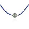 Necklace TAHITI Blue in rose silver
