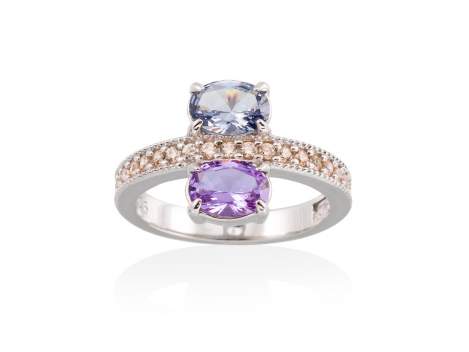 Ring MIRROW  Purple in silver