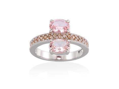 Ring MIRROW  Pink in silver