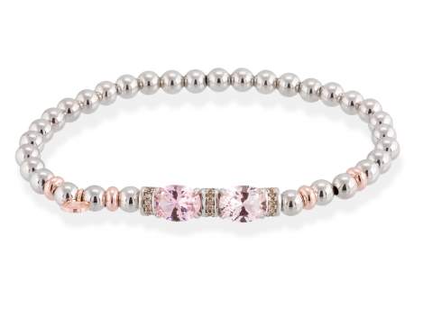 Bracelet PASTEL Pink in silver