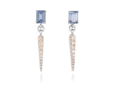 Earrings PASTEL Blue in silver