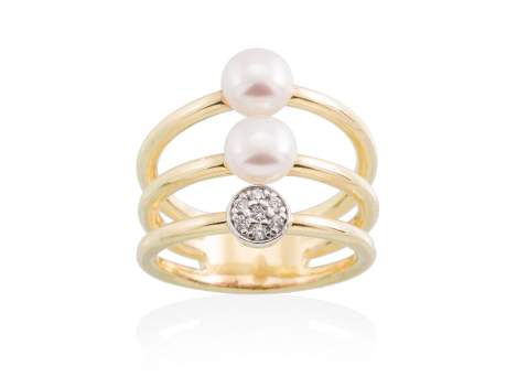 Ring PERLE  in golden silver